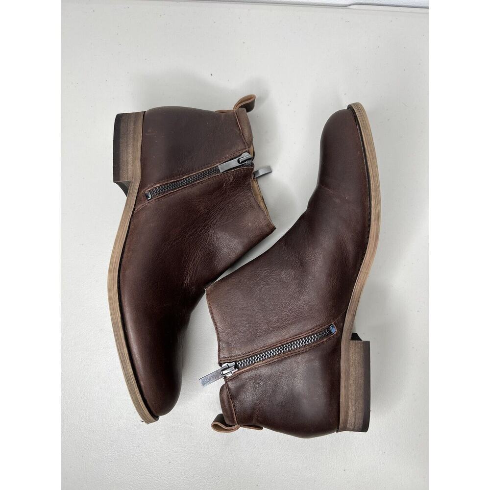 Franco Sarto Keegan Boot Brown Leather Bootie Women’s Size 10 - Picture 3 of 8